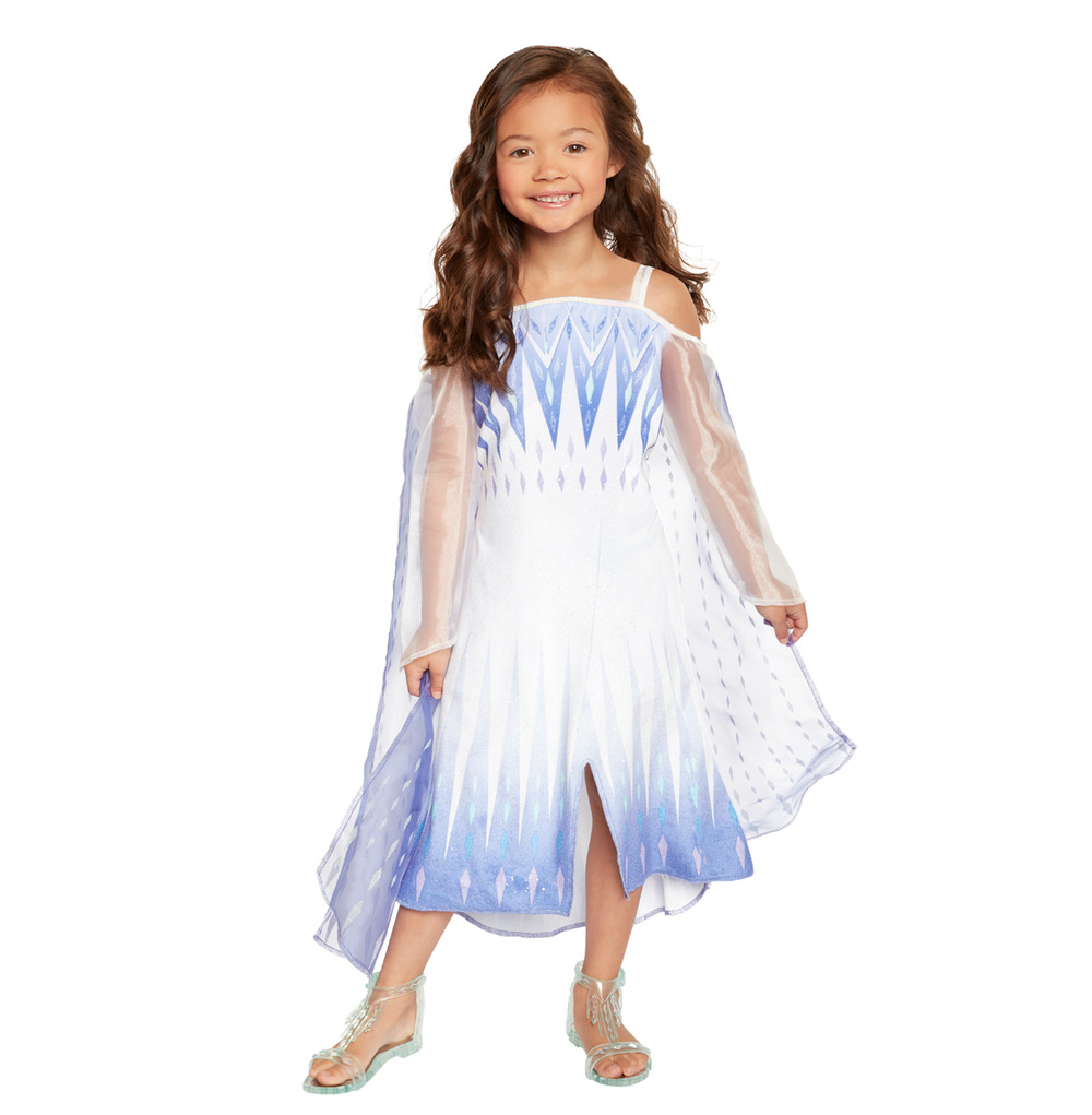 Disney Frozen 2 Elsa the Snow Queen Dress/Costume w/Cape Pretend Play (4-6X) NEW